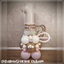 Load image into Gallery viewer, 1st Birthday Number Stack - Nude with PINK or BLUE