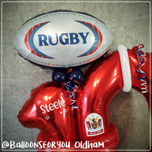 Load image into Gallery viewer, Double Number Stack THEMED Rugby - RED Age 10 upwards