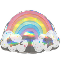 Load image into Gallery viewer, RAINBOW Supershape Helium Balloon
