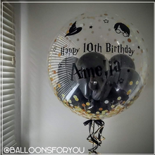 Load image into Gallery viewer, Deco Bubble 24" Gold Dot - Harry Potter - Personalised STANDARD colour lettering