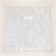 Load image into Gallery viewer, NEW! Star light White Wedding Backdrop 8ft x 10ft (Hire)