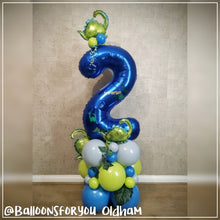 Load image into Gallery viewer, THEMED Number Stack - BLUE - DINOSAUR