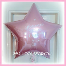 Load image into Gallery viewer, Giant Star Balloon PASTEL PINK 36" - Personalised STANDARD colour lettering