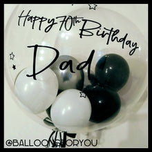 Load image into Gallery viewer, Deco Bubble 24" Clear - Personalised STANDARD colour lettering