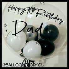 Load image into Gallery viewer, Deco Bubble 24" Clear - Personalised STANDARD colour lettering