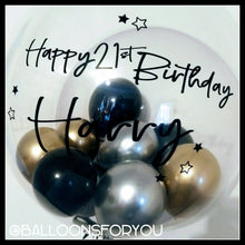 Load image into Gallery viewer, Deco Bubble 24" Clear - Personalised STANDARD colour lettering