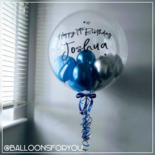 Load image into Gallery viewer, Deco Bubble 24" Clear - Personalised STANDARD colour lettering