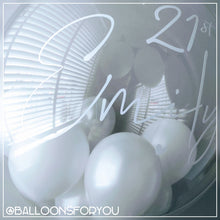 Load image into Gallery viewer, Deco Bubble 24" Clear - Personalised STANDARD colour lettering