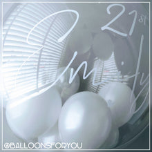 Load image into Gallery viewer, Deco Bubble 24" Clear - Personalised STANDARD colour lettering