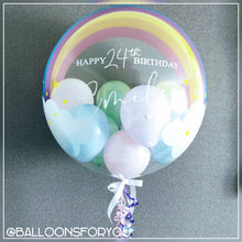 Load image into Gallery viewer, Deco Bubble 24" Rainbow - Personalised STANDARD colour lettering