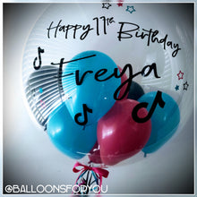 Load image into Gallery viewer, 'TIK TOK' Deco Bubble 24" Clear - Personalised