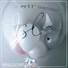 Load image into Gallery viewer, Deco Bubble 24" Clear - Personalised CHROME lettering
