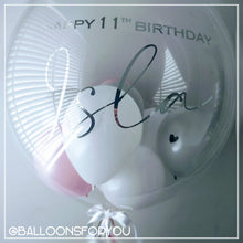 Load image into Gallery viewer, Deco Bubble 24" Clear - Personalised CHROME lettering