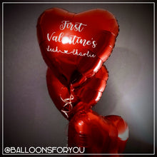 Load image into Gallery viewer, Valentine's Personalised Heart Balloon 18"