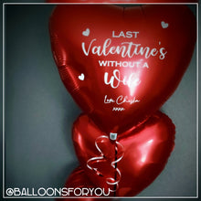 Load image into Gallery viewer, Valentine's Personalised Heart Balloon 18"