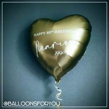 Load image into Gallery viewer, Personalised Heart Balloon 18" (20+ colours)