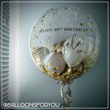Load image into Gallery viewer, Deco Bubble 24" Gold Dot - Personalised STANDARD colour lettering