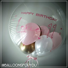Load image into Gallery viewer, Deco Bubble 24" Clear - Personalised STANDARD colour lettering
