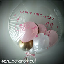 Load image into Gallery viewer, Deco Bubble 24" Clear - Personalised STANDARD colour lettering