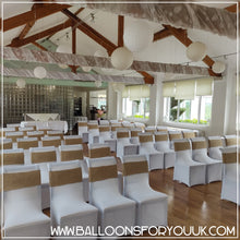Load image into Gallery viewer, Chair covers WHITE (Hire)