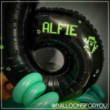 Load image into Gallery viewer, THEMED Single Number Stack - BLACK MINECRAFT