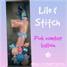 Load image into Gallery viewer, THEMED Number Stack STITCH - Pastel Pink