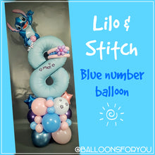 Load image into Gallery viewer, THEMED Number Stack STITCH - Pastel Blue