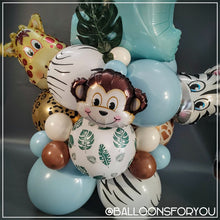 Load image into Gallery viewer, Single Number Stack - Jumbo PASTEL BLUE (TEAL) JUNGLE Theme