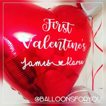 Load image into Gallery viewer, Valentine's Personalised Heart Balloon 18"