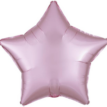 Load image into Gallery viewer, Stars & Hearts FIVE Balloon Cluster - VARIOUS COLOURS - Personalised STANDARD colour lettering