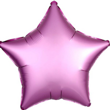 Load image into Gallery viewer, Stars & Hearts FIVE Balloon Cluster - VARIOUS COLOURS - Personalised STANDARD colour lettering