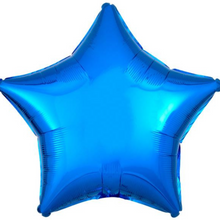 Load image into Gallery viewer, Stars & Hearts FIVE Balloon Cluster - VARIOUS COLOURS - Personalised STANDARD colour lettering