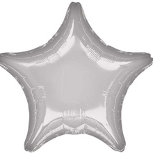 Load image into Gallery viewer, Stars & Hearts FIVE Balloon Cluster - VARIOUS COLOURS - Personalised STANDARD colour lettering