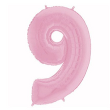 Load image into Gallery viewer, Single Number Stack - Jumbo PASTEL PINK, Foil Star/Heart & Ribbon