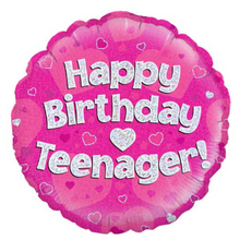 Load image into Gallery viewer, 13th / Teenager Pink Foil Helium Balloon 18"