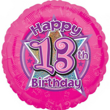 Load image into Gallery viewer, 13th / Teenager Pink Foil Helium Balloon 18"