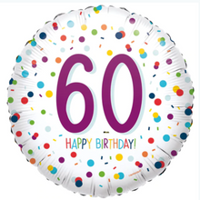 Load image into Gallery viewer, 13th - 100th Birthday Multi Dot Foil Helium Balloon 18"