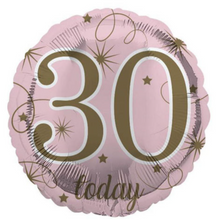 Load image into Gallery viewer, 13th - 100th Birthday Pink & Gold Foil Helium Balloon 18"