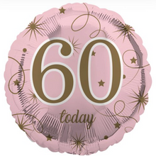 Load image into Gallery viewer, 13th - 100th Birthday Pink & Gold Foil Helium Balloon 18"