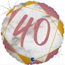 Load image into Gallery viewer, 13th - 100th Birthday GEO Rose Gold Foil Helium Balloon 18"