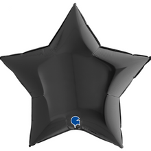 Load image into Gallery viewer, Giant Star Balloon BLACK 36" - Personalised STANDARD colour lettering