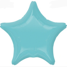 Load image into Gallery viewer, Stars FIVE Balloon Cluster - VARIOUS COLOURS - Personalised STANDARD colour lettering