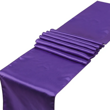 Load image into Gallery viewer, Satin Table Runner VARIOUS COLOURS. 'Add on product' only. (HIRE)