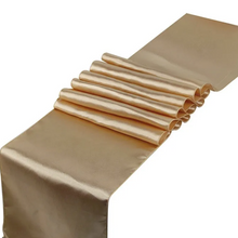 Load image into Gallery viewer, Satin Table Runner VARIOUS COLOURS. 'Add on product' only. (HIRE)