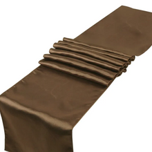 Load image into Gallery viewer, Satin Table Runner VARIOUS COLOURS. 'Add on product' only. (HIRE)
