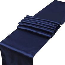 Load image into Gallery viewer, Satin Table Runner VARIOUS COLOURS. 'Add on product' only. (HIRE)