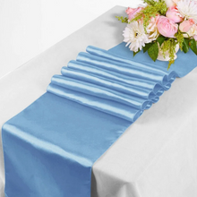 Load image into Gallery viewer, Satin Table Runner VARIOUS COLOURS. 'Add on product' only. (HIRE)