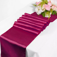 Load image into Gallery viewer, Satin Table Runner VARIOUS COLOURS. 'Add on product' only. (HIRE)