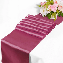 Load image into Gallery viewer, Satin Table Runner VARIOUS COLOURS. 'Add on product' only. (HIRE)