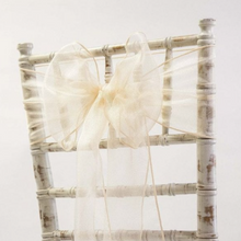 Load image into Gallery viewer, Chair Sash Chiffon VARIOUS COLOURS. 'Add on product' only. (HIRE)